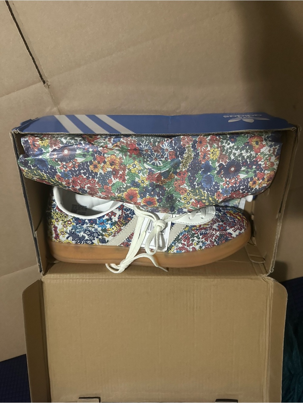 Liberty London Adidas Gazelle Floral Embroidery (USA Mens 9,Womens 10) JP5309 - Picture 11 of 12